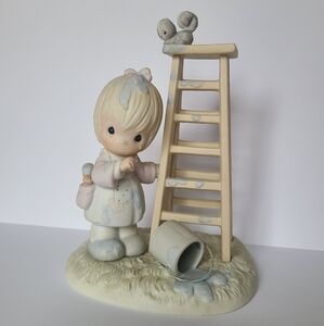 Vintage Precious Moments Girl My Days Are Blue Porcelain Collectible Figurine